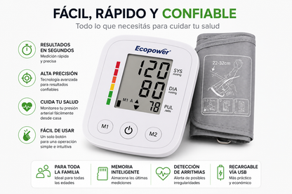 Controlá tu presión desde casa | Tensiómetro Digital Fácil de Usar